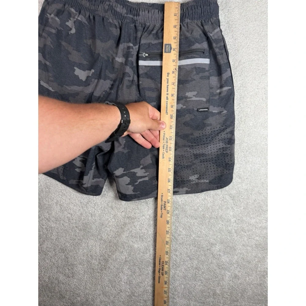 Legends Shorts Mens Large Camo Luka Lined Performance Stretch Gym Workout Active